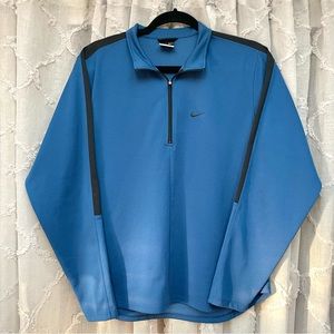 Nike DRI-FIT Blue Sweatshirt Mens Size S 1/4 Zip Sports Jogging Workout Shirt